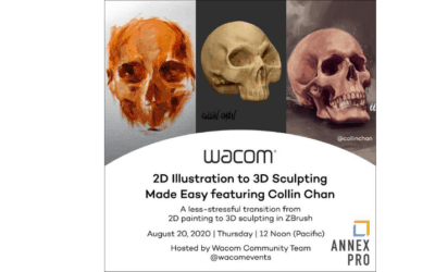 Wacom Webinar: 2D Illustration to 3D Sculpting Made Easy featuring Collin Chan